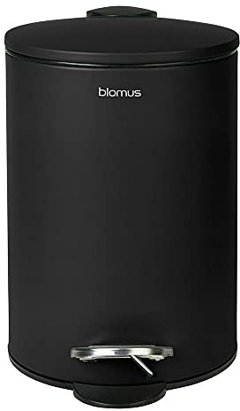 Blomus TUBO Pedal Bin Wastepaper Basket - Black