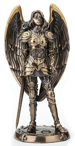 Veronese Design Steampunk-Skulptur, weiblicher Engelritter, kaltgegossen, bronziert, Kunstharz, Fantasy-Sammelfigur, 24 cm hoch