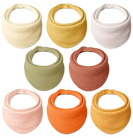 lulumoon haklapp baby absorberande triangelduk: 4-lagers tjock muslin halsduk baby – storformat kvadratisk ersätter tvättlapp baby
