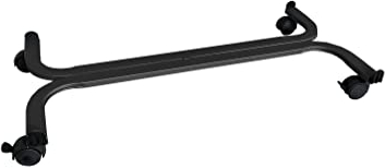 Tecnokit: Carro Rectangular para Plantas y Flores, 58 x 30 cm, para jardineras de 80 cm, Tacos Ajustables, 4 Ruedas de plástico con Freno, Carga 120 kg, Resistente, Acero, Negro