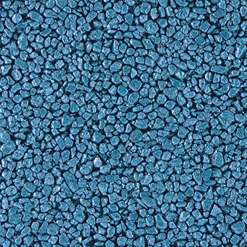 Terralith Steinteppich Metallic Komplett-Set für 1qm - Körnung: fein - 2-4mm mit Reinacrylat Bindemittel - für Wand in blau