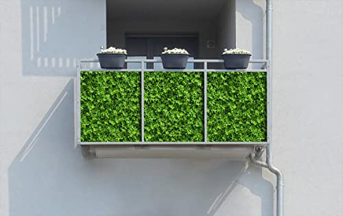 Wallario Balkonverkleidung, Sichtschutz, Windschutz, Meterware nach Maß - Motiv Grüne Hecke (Grundpreis: 27,95Eur/m)