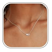 Chriscoco 925 Sterling Silver Necklaces for Women 16+2 Inch Heart Necklace Initial H Letter Necklace for Women Girls Birthday Mothers Day Gifts with Jewellery Box