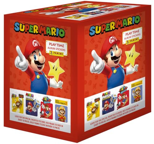 Panini Super Mario Sticker Box mit 50 Hüllen, 004218BOX50F