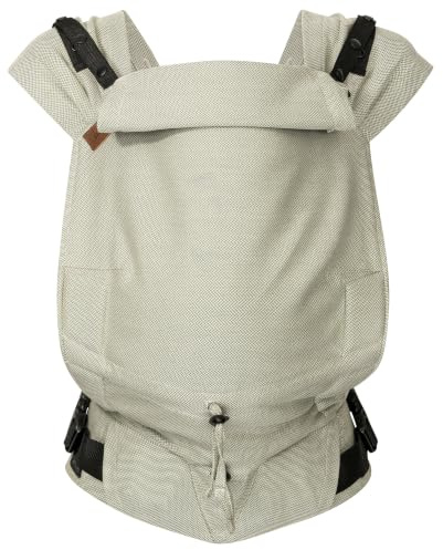 Hoppediz Primeo Babytrage ab Geburt für Neugeborene, Elba | Ergonomische Vollschnallentrage mit auffächerbaren X-Trägern - mitwachsend von 2,5 bis 15 kg