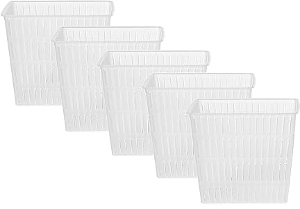 5 x Molde para Queso 8.2x6.3 cm – Molde Rectangular para la Producción de Porciones Pequeñas de Ricotta, Mozzarella y Quesos Cuajados