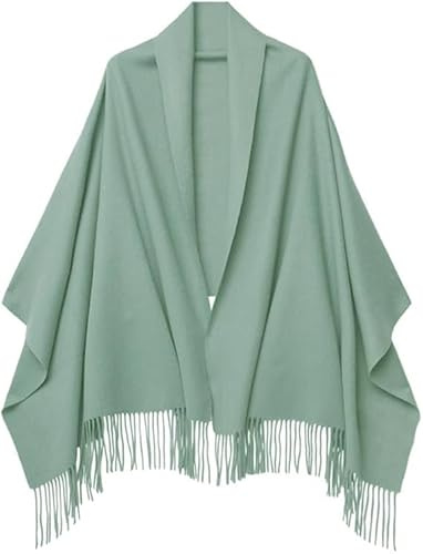 PFLife 80''*27'' Écharpe en Cachemire pour Femmes Écharpe Cadeau pour Femmes Châle en Cachemire Douce et Chaude Enveloppée en Hiver (A-Vert Pomme Clair)