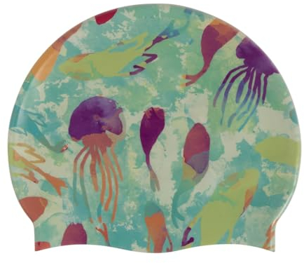Arena HD Unisex Erwachsene Silikon Badekappe Herren und Damen, Schwimmtraining Racing Pool Badekappe 100% Silikon, Meerjungfrau, Einheitsgröße