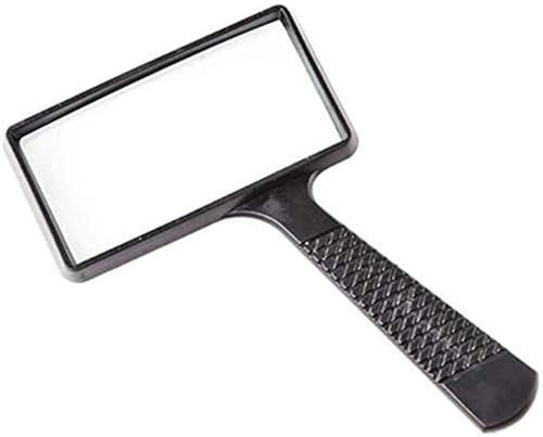 Loupe Loupe rectangulaire 10x avec poignée antidérapante et Anti-Chute, adaptée aux Personnes âgées pour Lire des Livres