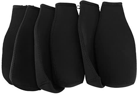 Hztuang 6-pack ölflaska kylare ärmar håll dryck kall dragkedja neopren isolerad ärm skydd svart