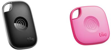 Tile by Life360 Pro (2024) - Powerful Bluetooth Tracker Bundle, Key Finder and Item Locator for Keys, Bags and More, Black + Pink