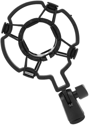 Anti-Vibrations-Mikrofonhalterung, Universeller, Stoßfester Mikrofonhalter für Aufnahmeräume mit 3/8- oder M16-Gewinden, Geeignet für Mikrofondurchmesser von 42–46 Mm