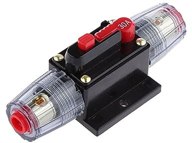 Beatifufu 30a Auto Leistungsschutzschalter mit Manuellem Reset für Autoradio und Verstärkerschutz Wasserfestes Metall und Kunststoffgehäuse Geeignet zum Einbau im Armaturenbrett