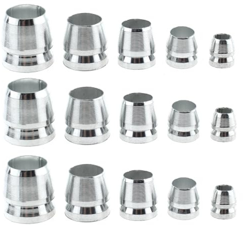 MTQY 15PCS Handle Wedge Kit 5 Sizes Safety Round Axe Handle Wedges Compact Handle Metal Wedge for Reinforcing Axes and Hammers