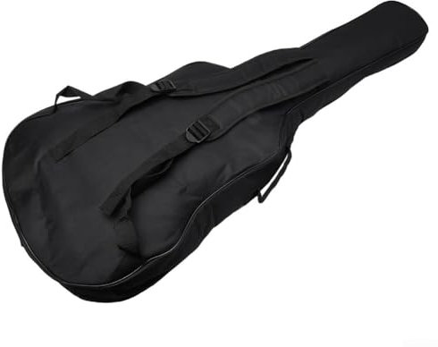 Allthingstore Gepolsterte wasserdichte Tasche für klassische Akustikgitarre, schützende Gitarrentasche, wasserabweisend und verschleißfest, einfach zu tragen, Schwarz