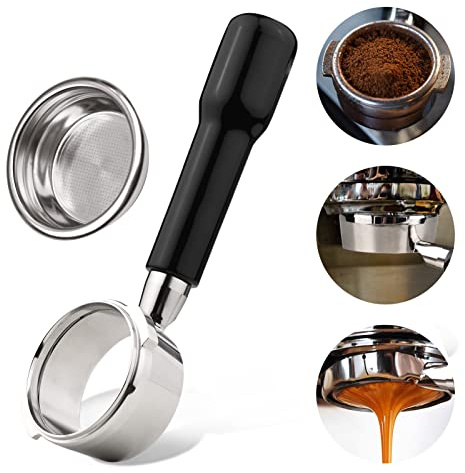 Porte-filtre à café en acier inoxydable avec 2 oreilles 58 mm avec poignée en plastique pour GAGGIA Evolution Espresso Baby New Baby