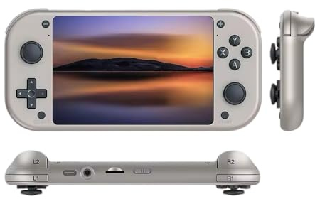 M17 Retro Handheld Video Game Console Open Source Linux System 4.3 Inch IPS Screen 64GB Storage, Linux System, 19000 Games Support, Grey