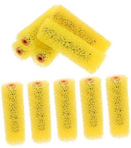 STOBOK Large Textured Paint Roller Covers 10pcs Foam Sponge Drywall Texture Roller for Walls Ceilings Home Decorating Painting Tool