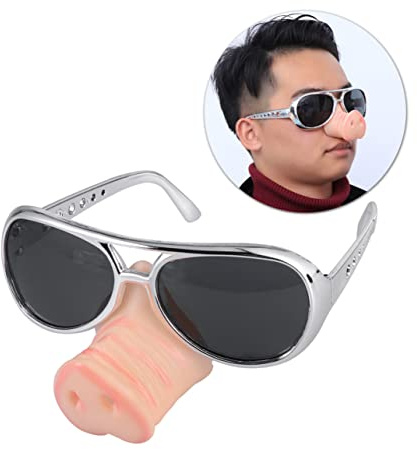 BESPORTBLE Halloween Schweinenase Brillen - Schwein Nasenbrille Lustige Disguise Gläser Halloween Dekorative Brille für Geburtstagsfeier Dekoration Maskerade Cosplay Requisiten
