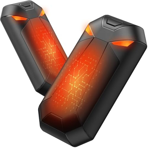 Nextronix Hand Warmers Rechargeable 2 Pack, Electric Hand Warmer Reusable 6000mAh, Magnetic Pocket Battery Operated Heater, 3 Heat Settings, Travel Essentials, for Men Women