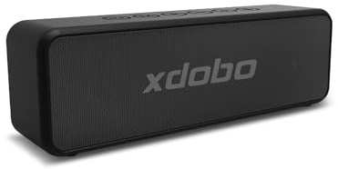 XDOBO X5 Bluetooth Lautsprecher, 30W kabelloser tragbarer Lautsprecher, IPX6 wasserdicht, TWS-Pairing, 8 Std. Spielzeit, Typ-C-Ladung – Schwarz