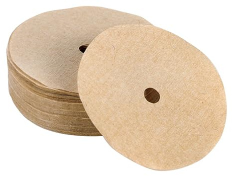 ZYMIADOU Filtre à café rond naturel non blanchi à usage unique de 9,5 cm pour percolateurs offrant un brassage parfait jetable