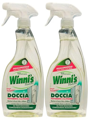 2x Detergente Spray DOCCIA, Trattamento Autopulente, Senza Asciugare. Mantiene La Doccia Pulita e Brillante, Ipoallergenico 500ml