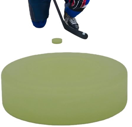 Lyser i mörkret hockeyboll - 9 x 9 x 3 cm Lys grön sport puck, upplysta fördelar gatuhockey Dodgeball | lätt rolig fest golvpuck för barn vuxna ungdomar utomhusspel