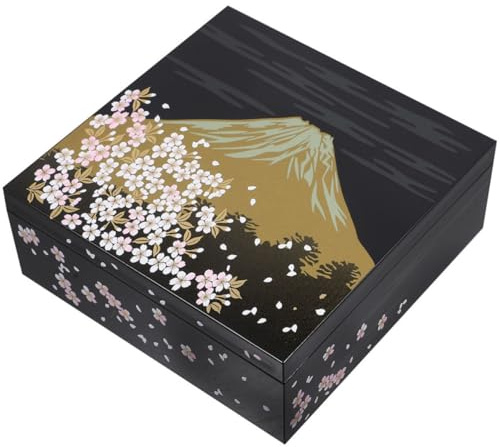 Hemobllo Caja Bento Japonesa Diseño Realista de Monte Fuji, Gran Capacidad y Cierre Hermético, Adecuado para Snacks y Almuerzos de Mujeres