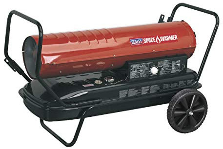 Sealey AB1758 Space Warmer Paraffin, Kerosene & Diesel Heater 175,000btu/hr With Wheels AB1758 - Chimenea de gel/etanol