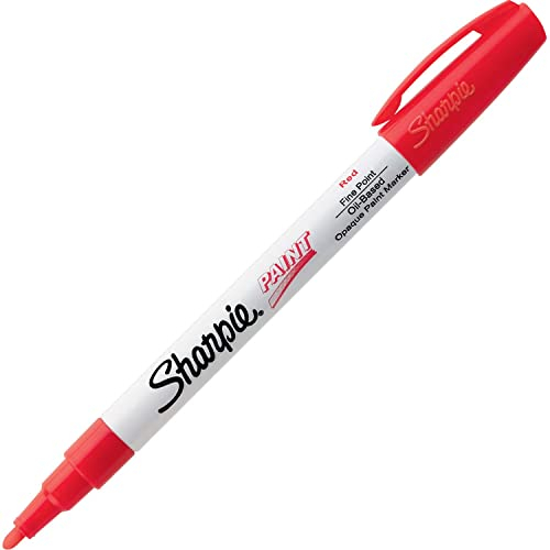 Sharpie SAN 35535 – Farbmarkierstifte, fein, auf ölbasis, Wasserabweisend/Ausblassicher, Rot, 1 Stück