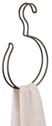 iDesign Classico Over the Rod, Closet Accessory Organizer for Scarves, Pashminas, Handbags - Loop, Bronze