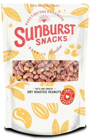 Sunburst Snacks Dry Roasted Redskin Peanuts, Sea Salted Crunchy Nut Snack, Small Batch, Oven Roasted, Recyclable and Re-sealable packaging 1KG