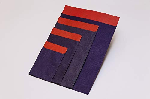Geschenkflachbeutel 9,5x14cm Blau - Rot Schmucktüten Größe 100 Stück