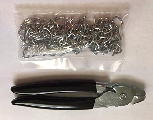 Rabbitnipples. com Robuste Schweineringzange und 150 1/2 verzinkte Schweineringe