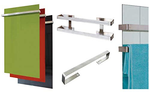 Toallero con doble sujeción para cristal de infrarrojos de placa gr 300, 500 mm