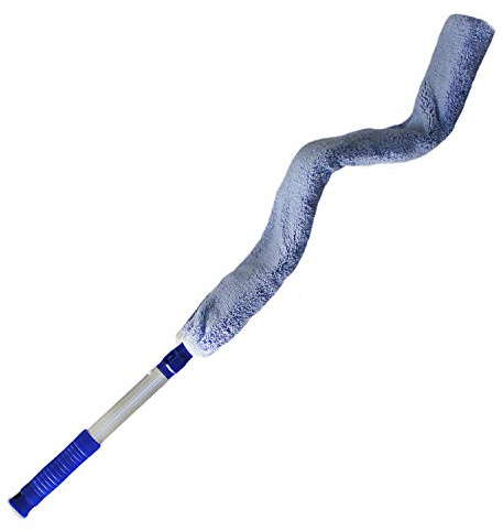 Putzen wie die Profis – Flex Dusty Microfaser Staubmop - Flexibler Handwischer zum Abstauben in Ecken & Höhen - Biegbar & extra lang - Ultra-Mikrofaser Staubtuch - inkl. Gratisprobe GlasRein