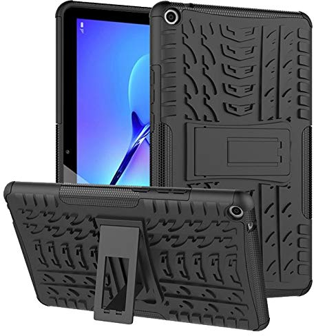 Gadget Giant Funda a Prueba de Golpes para Huawei MediaPad T3 10 9,6 Pulgadas Funda Resistente y Resistente con Soporte Incorporado - Negro