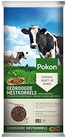 Pokon Fumier de bœuf granulé, engrais organique universel, améliorateur naturel du sol et engrais - 20 kg