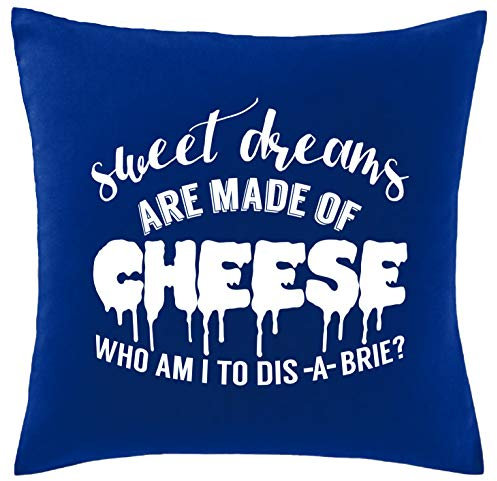 Hippowarehouse Sweet dreams are made of cheese who am I to dis-a-brie? Printed bedroom accessory cushion cover case 41x41cm