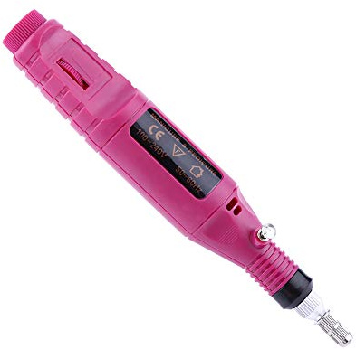 Taladro eléctrico para uñas, conjunto de máquina de esmalte de uñas en forma de bolígrafo con 6 herramientas de pedicura con removedor de gel acrílico Kit de archivador de manicura eléctrico para tala