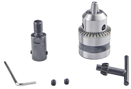 CHANCS Mandrino per trapano filettato 1,5-10MM 3/8-24UNF Trapano a mano 5MM foro filettatura fine Set di collegamento Mandrino elettrico Adattatore trapano
