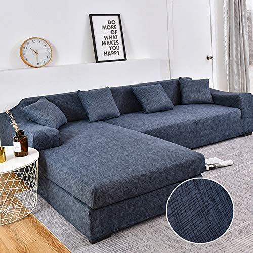 Sofabezug/Sofaüberzug/Sofahusse/Ecksofa Sofaschutz/Sofaüberwürfe/Couchbezug/Sesselbezug/Sofa Überwürfe/Stretch Hussen L Form 1/2/3/4 Sitzer,Color43-4~seater(235~300cm)
