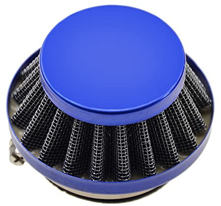 GOOFIT 42-44mm Universel Moto Filtre à air Bleu Remplacement pour 2 Stroke 43cc 47cc 49cc Scooter ATV Mini Pocketbike Mini Quad