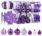 SHareconn Weihnachtskugeln Weihnachtsdeko Set Violett und Weiß 106 STK in 24 Farben, Bruchsichere Weihnachtsschmuck Bälle Dekoration für Weihnachtsbaum, Tolle Dekorationen für Weihnachtsfeier Hochzeit