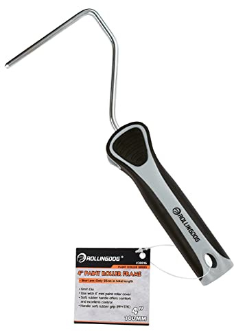 ROLLINGDOG 10,2 cm Farbrollerrahmen, Einzelstabrahmen | Verwendung mit 10,2 cm Farbrollerabdeckungen, zum Einschneiden und Detailmalen