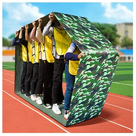 Erwachsene Kinder Teamwork Game Spielen Laufmatte, Outdoor Field Day Rasen Party Spiel Rolling Run Mat (Größe: Erwachsene - 20 m)