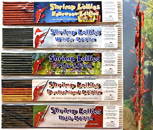 Shrimp-Lollies Sonder-Editionen-Set (5x10 Stück) / Garnelen Lollies Futter Sticks Futterstangen