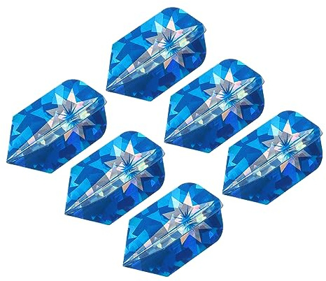 PATIKIL Slim Dart Flights, 6 Pack PET Unique Design Dart Accessories for Steel Tip Dart and Soft Tip Darts, Blue