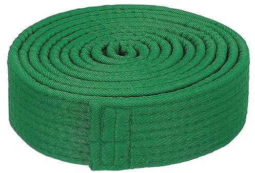PATIKIL Taekwondo Coloré Classement Ceinture 1.5 x8.5Ft 2.6m, Polyester Martiaux Arts Judo Karaté Ceinture pour Entraîneur Enseignement Pratique, Vert